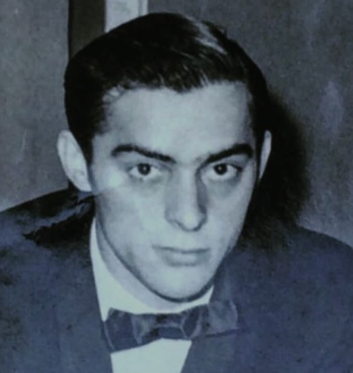 Sergio Anzile da ragazzo, fotografia in bianco e nero